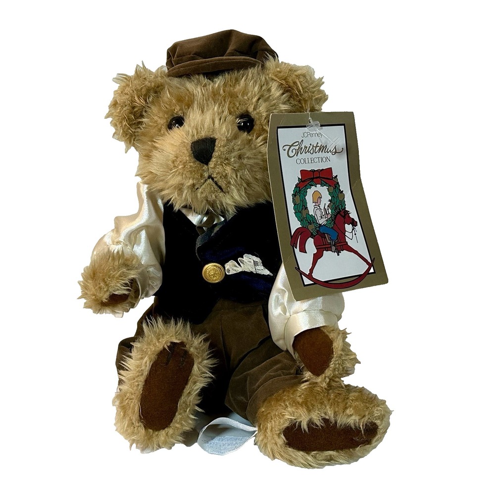NEW JC Penney Vintage Christmas Collection Teddy Bear Plush NWT